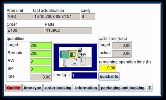 imagen de la interfaz de recopilación de datos de calidad